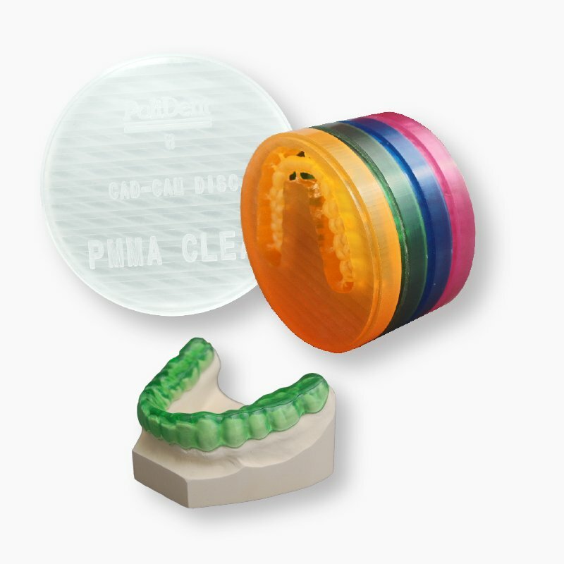 POLIDENT PMMA CAD-CAM DISC splint farbig16 Blau